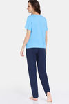 Zivame Disney Knit Cotton Loungewear Set - Medieval Blue — thumbnail 4